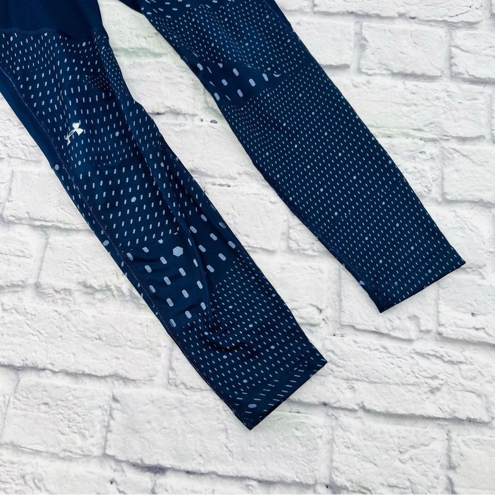 Under Armour Womans Blue Compression Leggings Yoga Casual Small - Picture 3 of 8